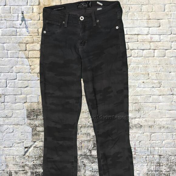 Lucky Brand Grey Camo Brook Legging Jeans Waist 26 Size 2 - Picture 1 of 7